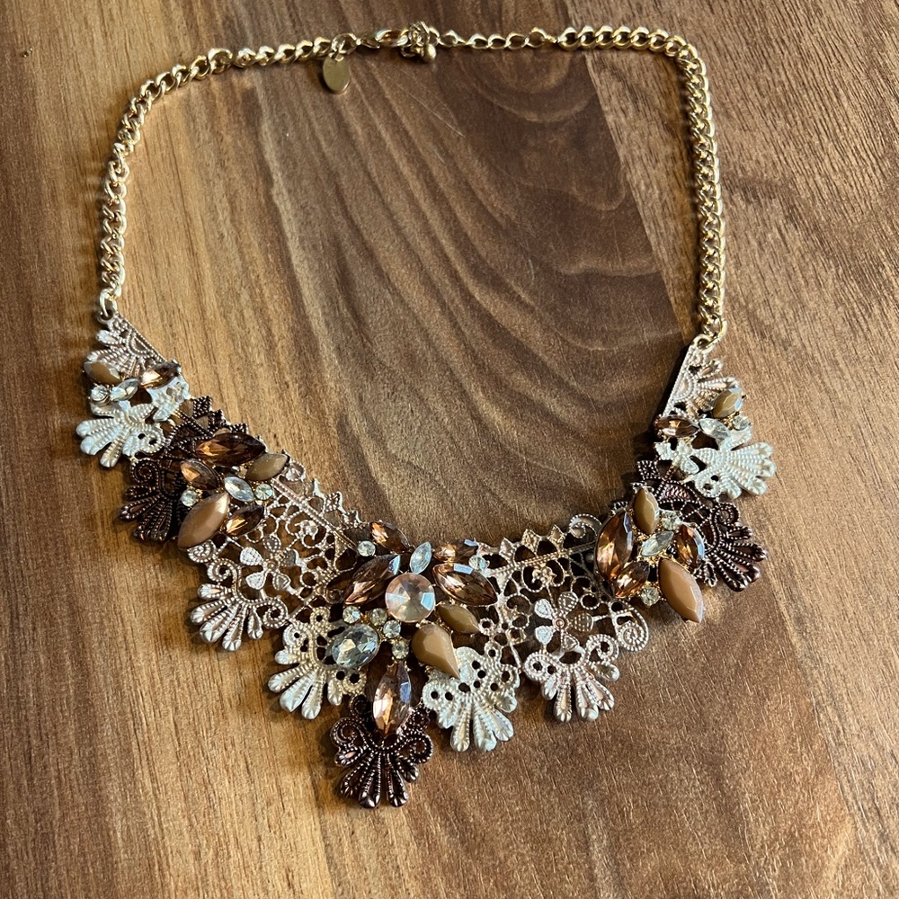 Charming Charlie’s Brown and Gold Necklace